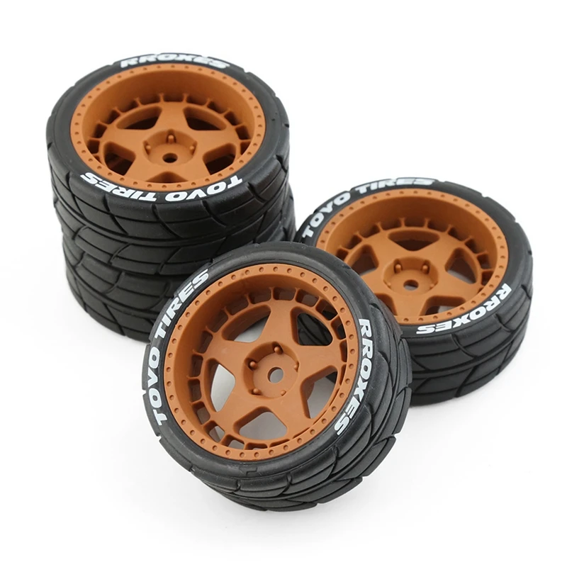 

4 шт. резиновые шины для Tamiya TT01 TT01E TT02 TT02B TA06 XV01 TT-02 1/10 аксессуары для радиоуправляемых автомобилей