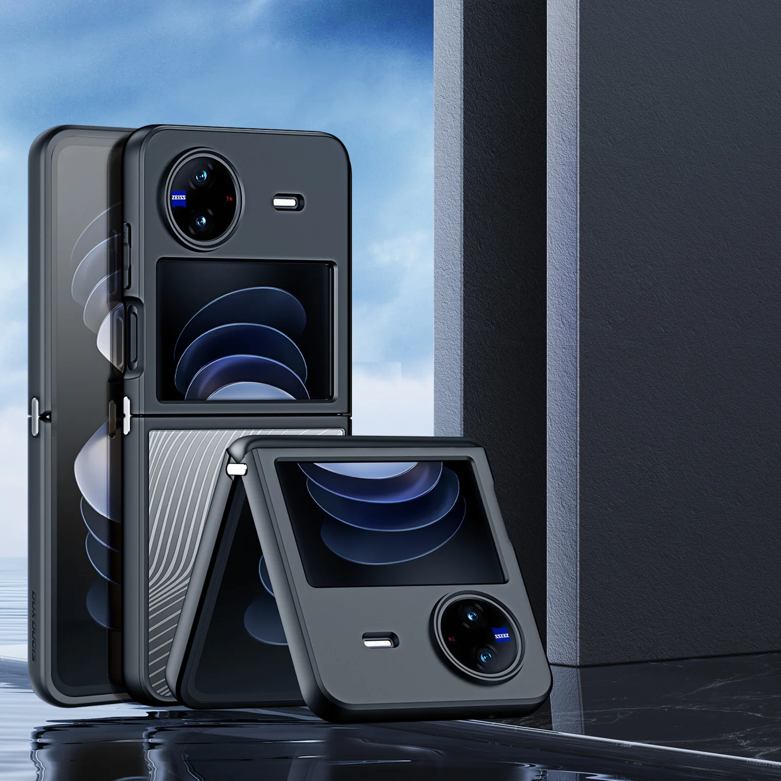 DUX DUCIS TPU + PC матовый плавающий свет дизайн защитный чехол для vivo X Flip защита от