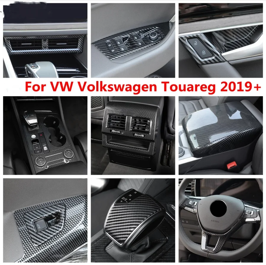 

Аксессуары для VW Volkswagen Touareg 2019-2022, светильник РА, рамка рулевого колеса, панель передач, ручка, крышка чаши, отделка