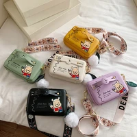 disney winnie the pooh kawaii messenger bag cosmetic bag disney cartoon shoulder bag fashion printed handbag childrens gifts