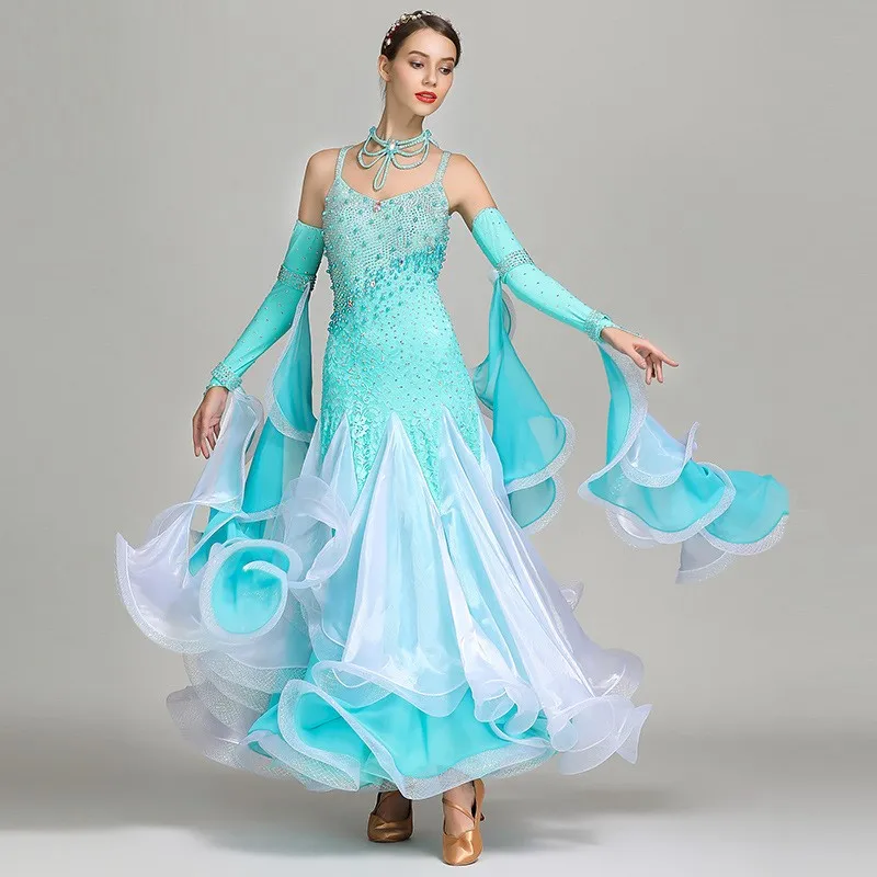 

2019 New Design Women Dance Wear Ballroom Competition Dress