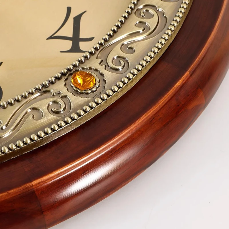 Деревянные настенные часы круглые бесшумные односторонние предметы украшения