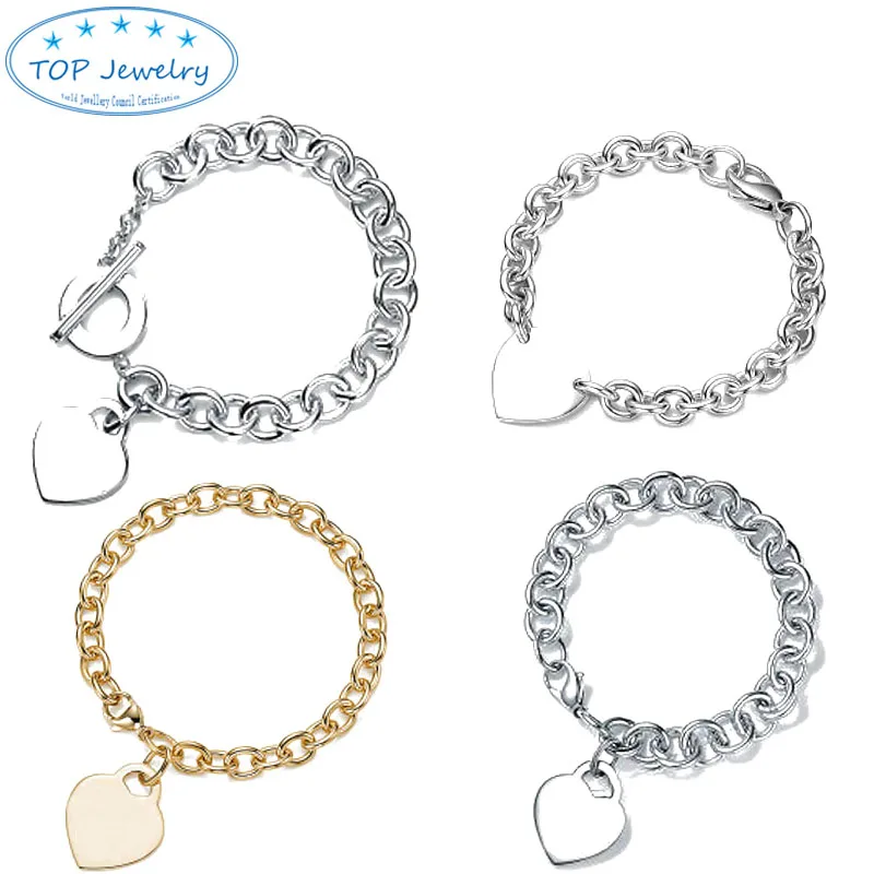 

S925 Sterling Silve Bracelet Fore Women Classic Luxury Jewelry Copule Gift