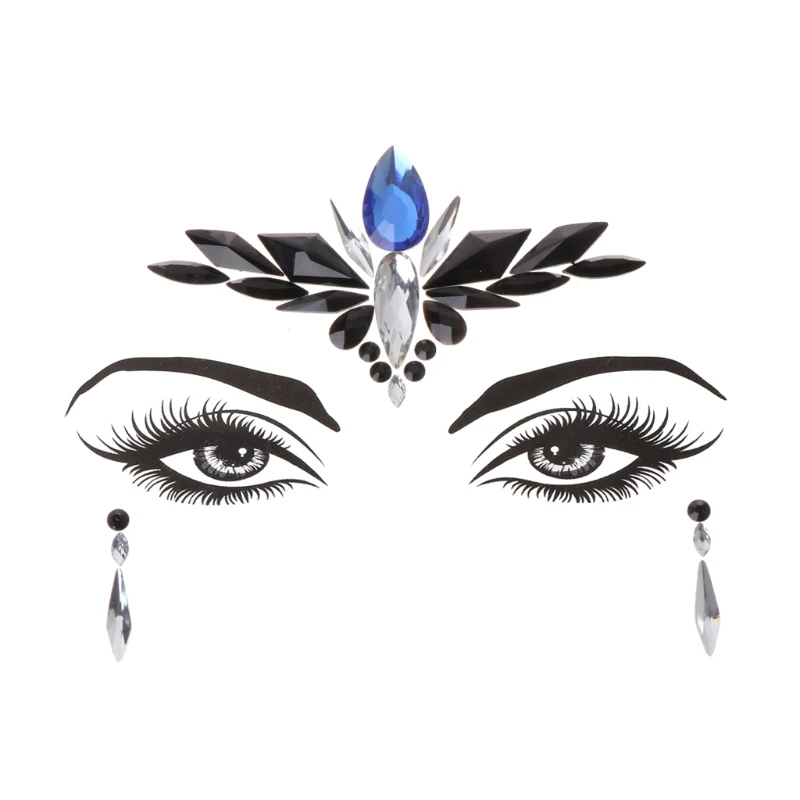 

Face Eye Jewel Acrylic Rhinestone 17 Types Art Sticker Tattoo Party Performance