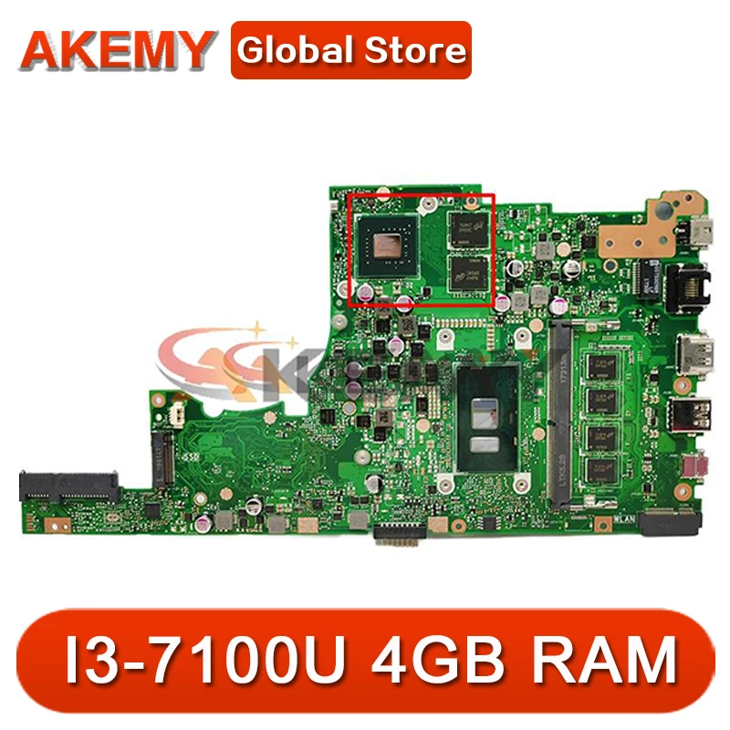 

Для ASUS X405U X405UN X405UR X405URR X405URP X405UQ X405UF протестированная оригинальная материнская плата ноутбука 4 ГБ ОЗУ GT940