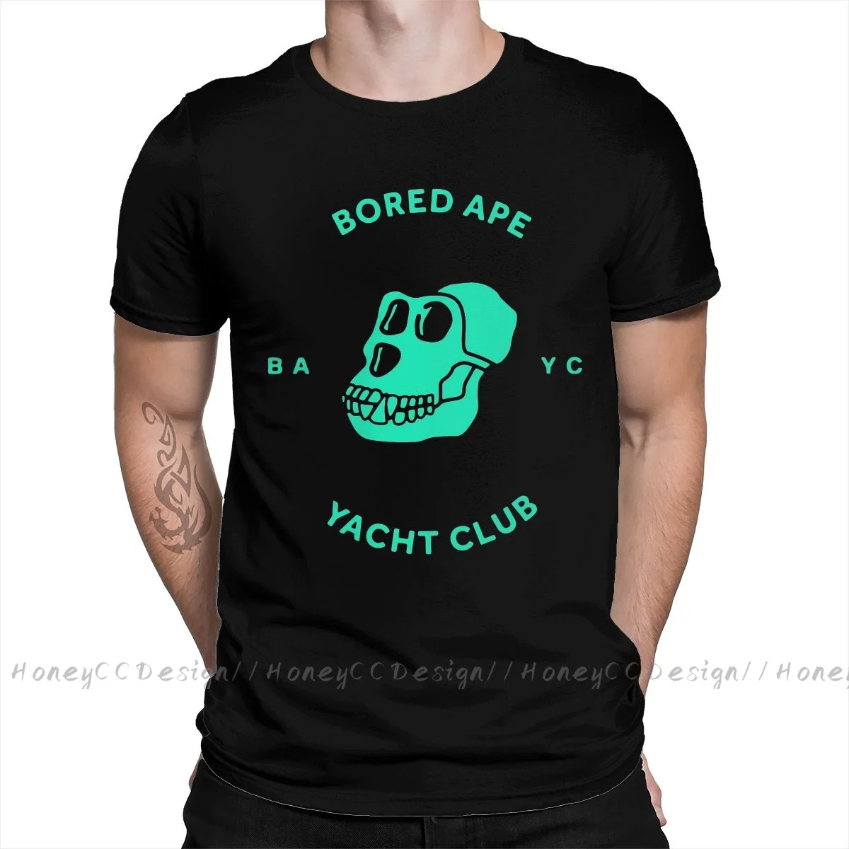 

Bored Ape Yacht Club BAYC NFT Cool Print Cotton T-Shirt Camiseta Hombre For Men Fashion Streetwear Shirt Gift