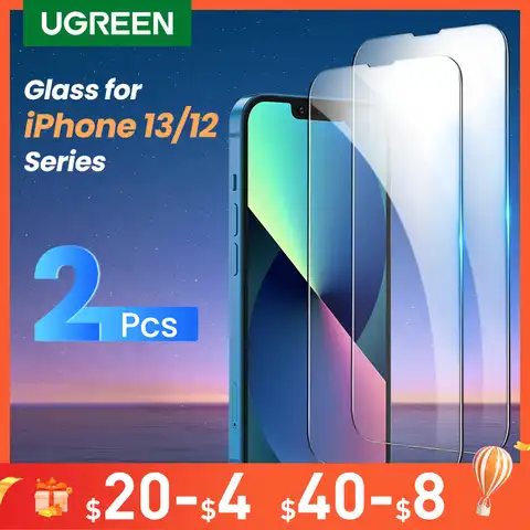 Защитная пленка для экрана UGREEN, 2 шт., для iPhone 14 13 12 Pro Max, полное покрытие, закаленное стекло для iPhone 14 Plus, защитные пленки для экрана телефона