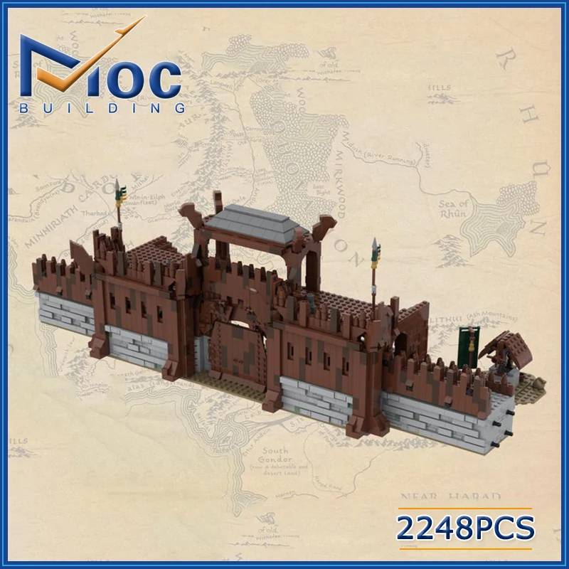 Кольца MOC серия фильмов Великие стены архитектурная модель строительные блоки