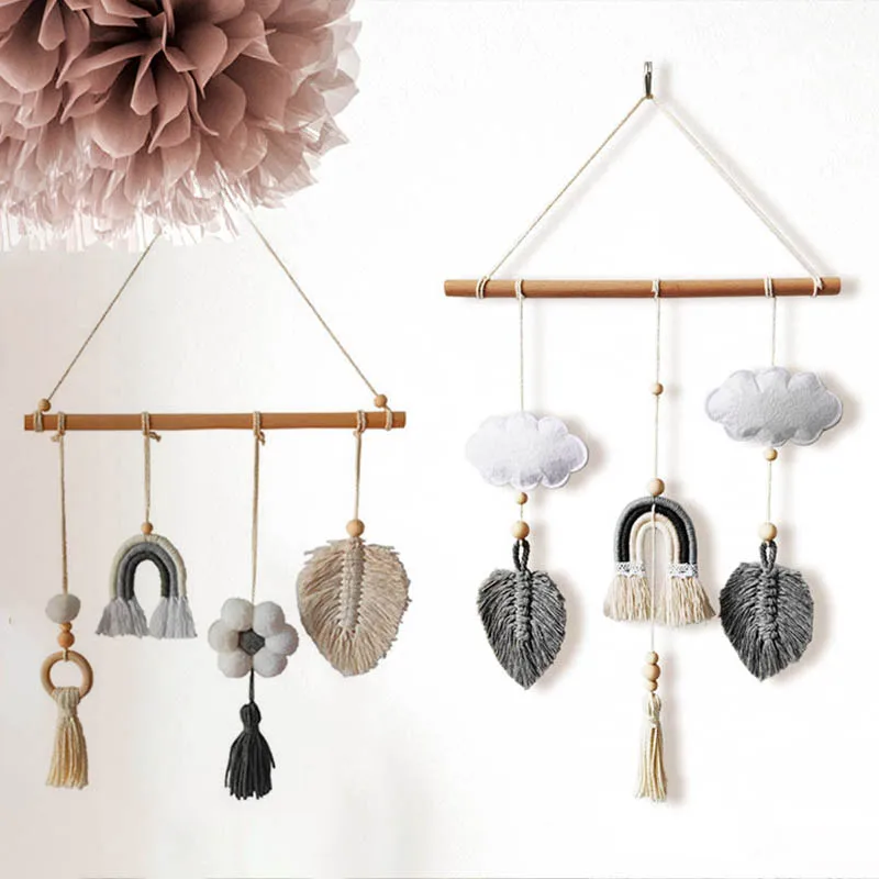 

Cloud Rainbow Flower Leaf Felt Hanging Decoration Daily Party Living Bedroom Baby Room Garden Wall Rack Art Ornaments Pendant