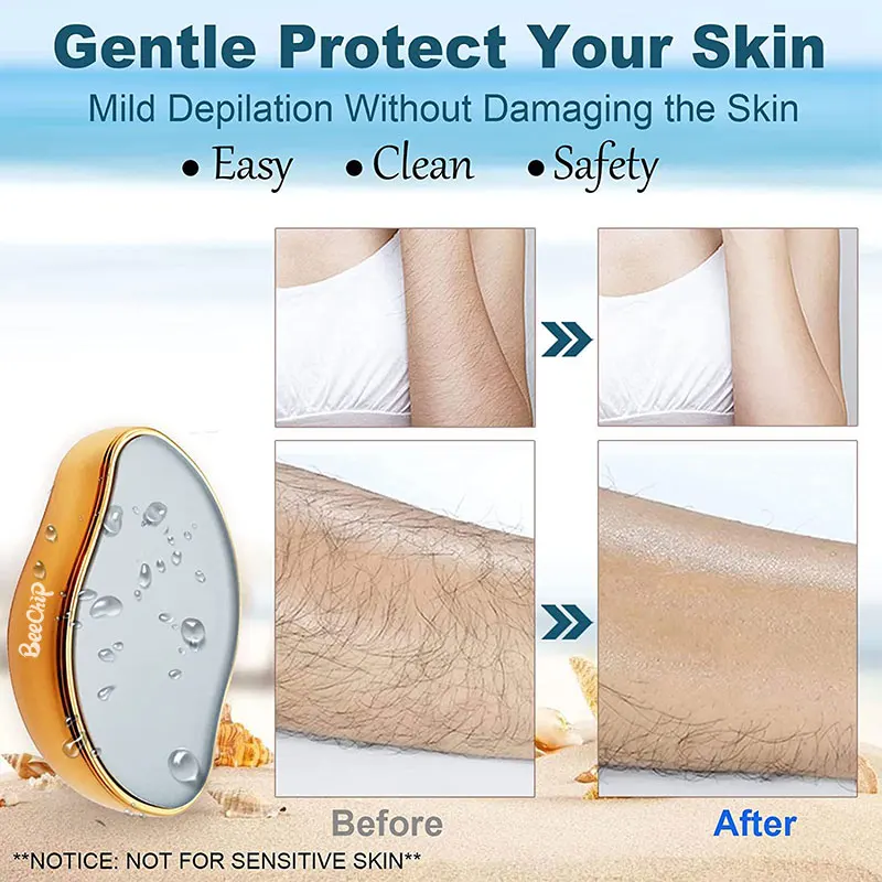Нано-стеклянный эпилятор BeeChip унисекс аксессуар для купания домашнего
