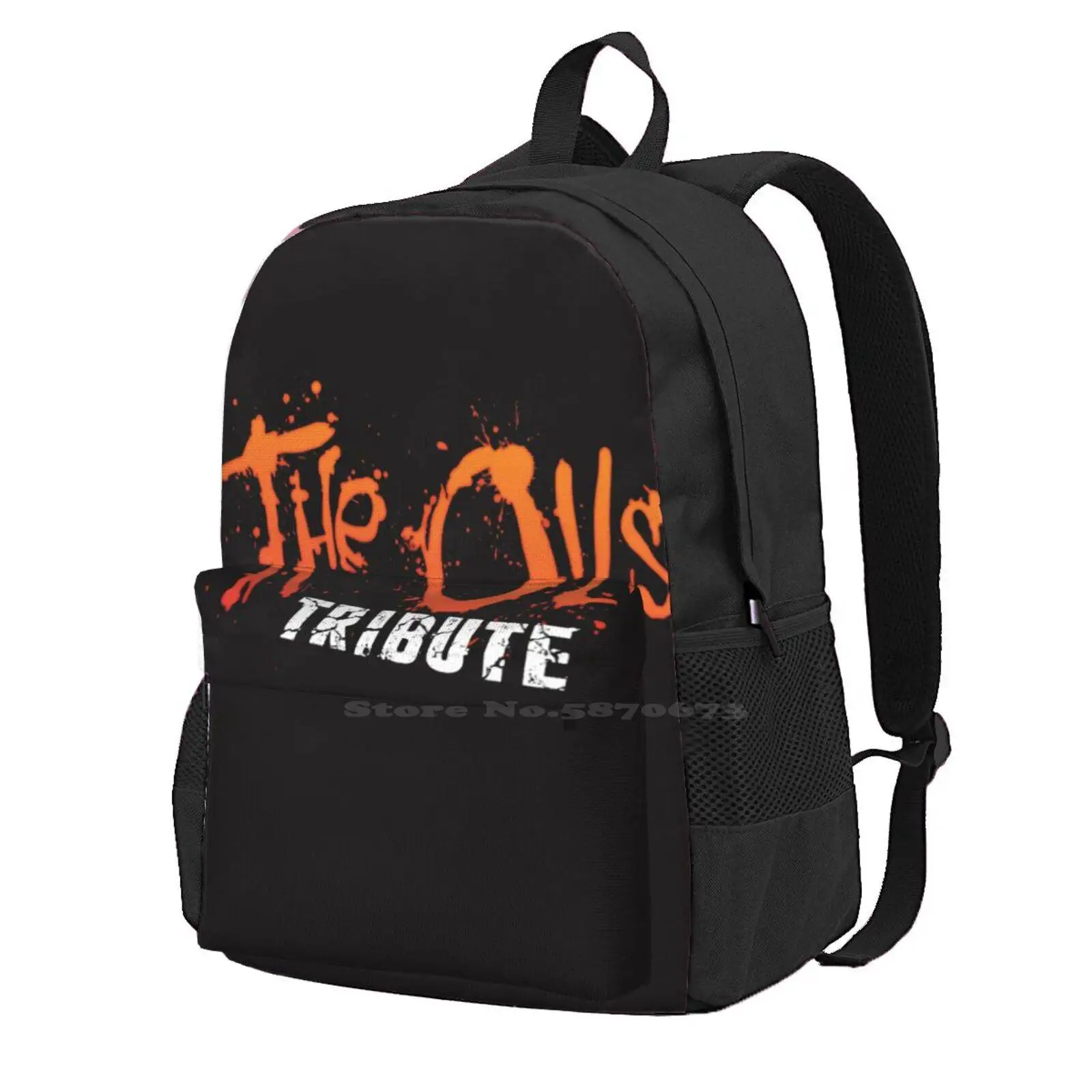 

Вместительный школьный рюкзак для ноутбука The Oil Tribute Orange Logo