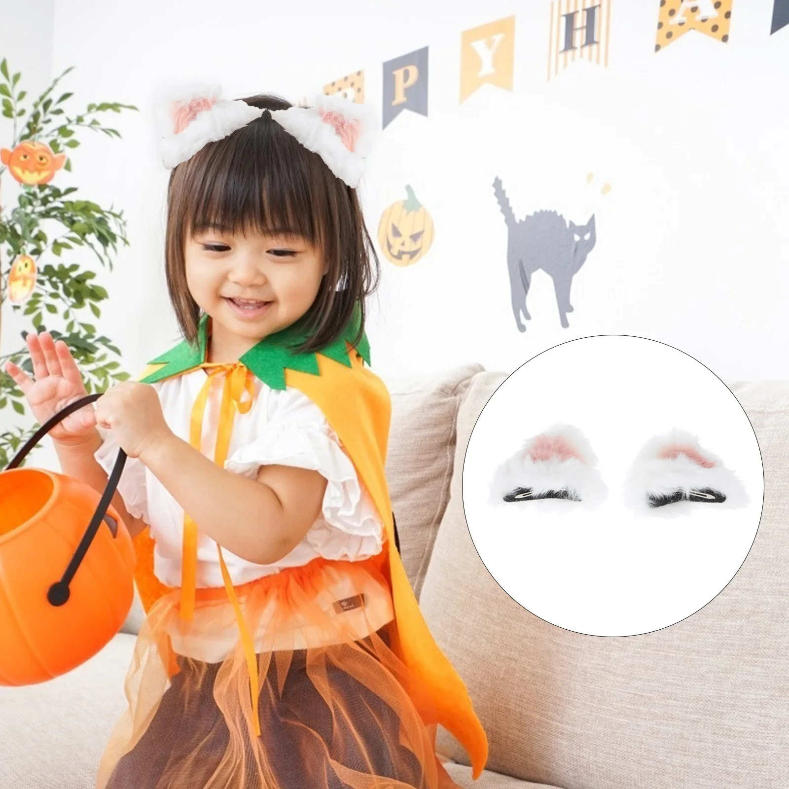 

2 Pairs Cat Ear Girl Hair Clip Party Decoration Little Girl Hair Accessories
