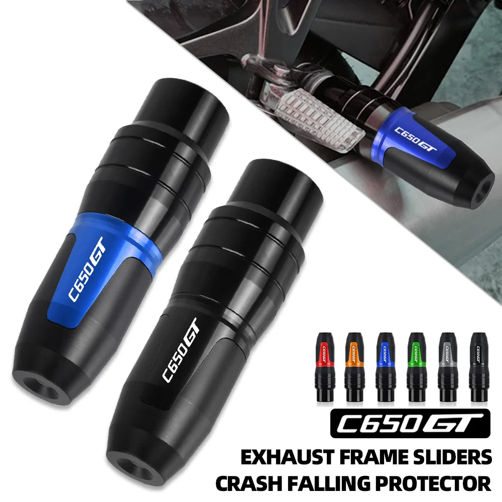 

CNC Frame Crash Pads Engine Case Sliders Crash Pads Exhaust Sliders Crash Protector For BMW C650GT 2011 2012 2013 2014 2015-2017