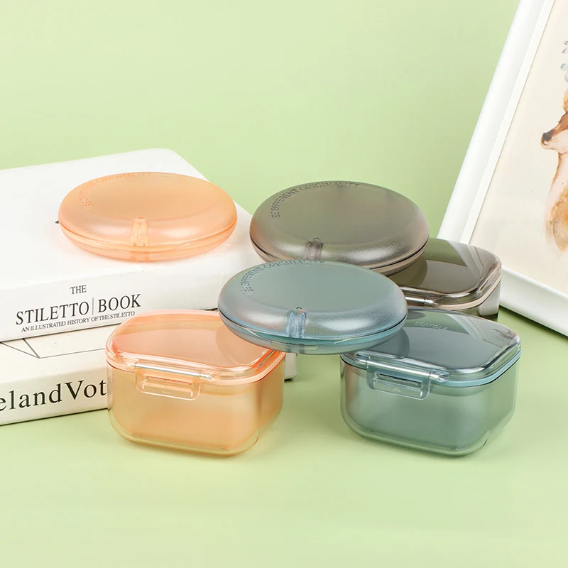 

1PC High Quality Orthodontic Retainer Braces Storage Box Case Soaking Invisible Sealed Teeth Denture Cleaning Tooth Storage Case