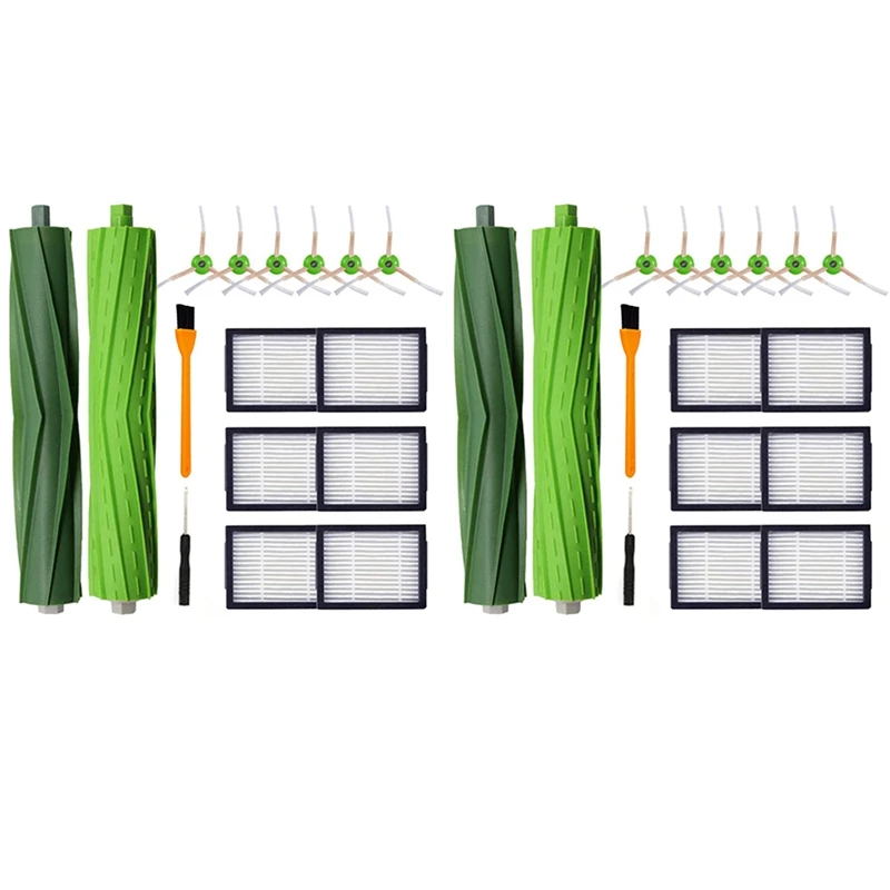 

2X Replacement Parts For Irobot Roomba I7 E5 E6 E7 I7+/I7 Plus Vacuum Cleaner Accessories Roll Brush, Side Brush, Filter