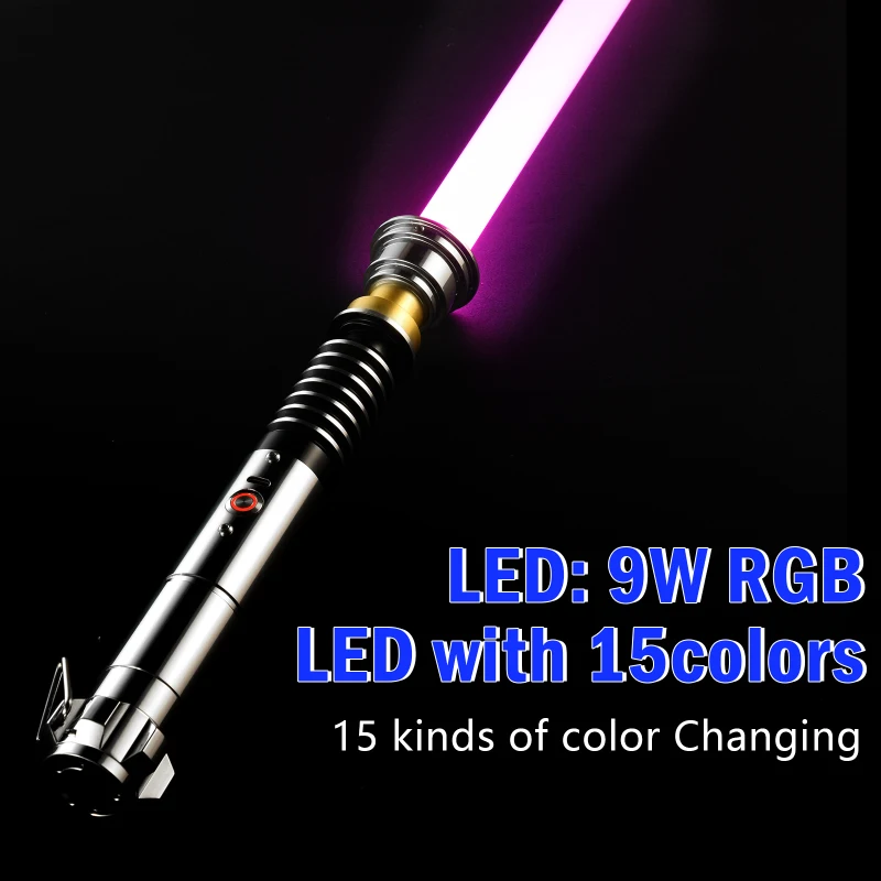 

WANARICO RGB Luke Lightsaber Smooth Swing/SN-Pixel Metal Handle Lightsaber 17 Sets Sound Effects Mode FX Duel USB Rechargeable