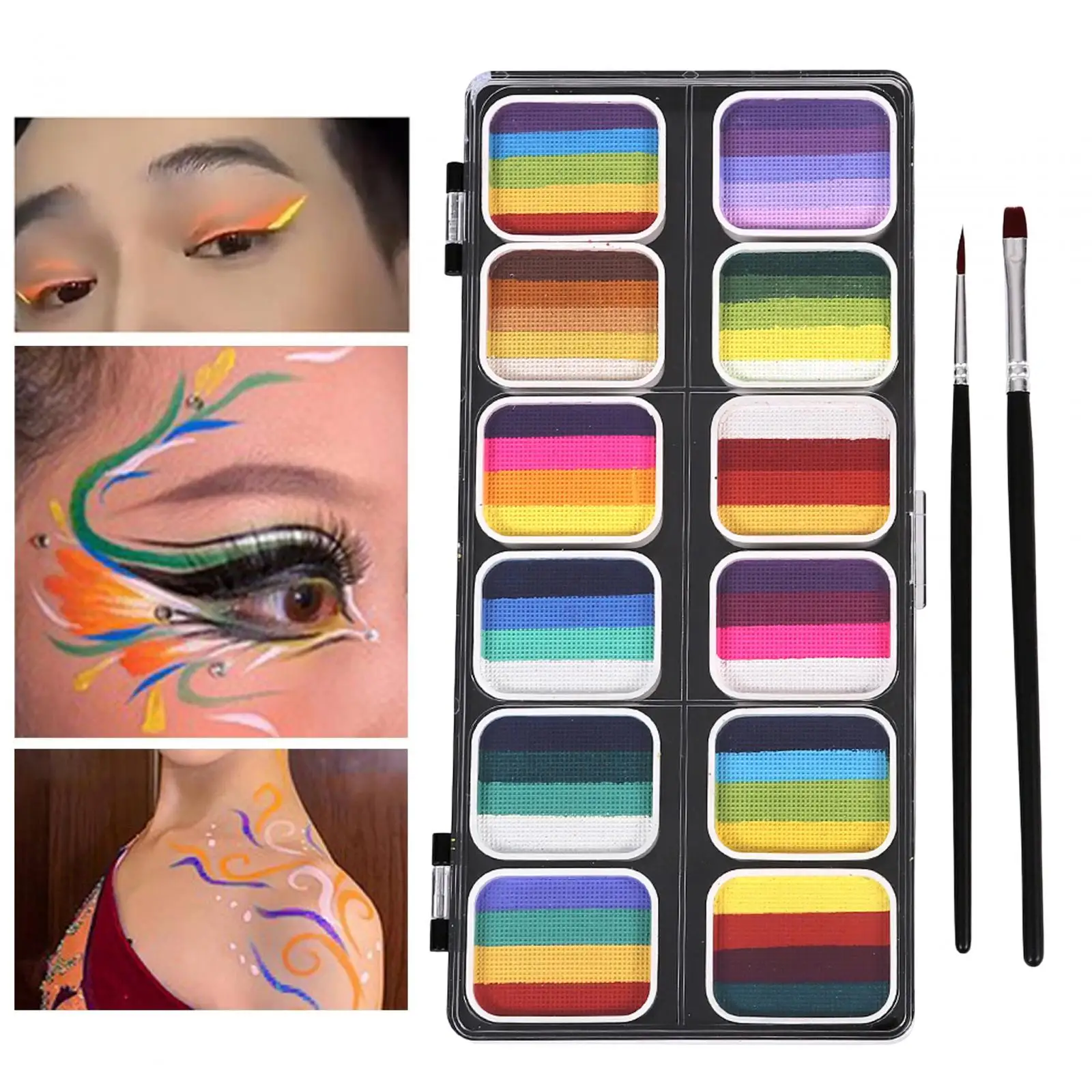 Набор для рисования лица с 12 акварельными оттенками детских вечеринок