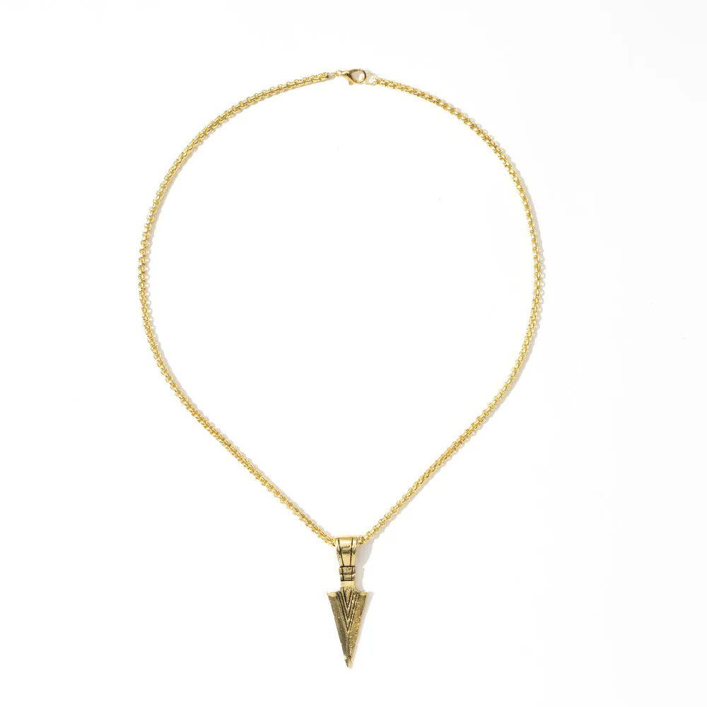 Винтажное женское и мужское колье с треугольной головкой