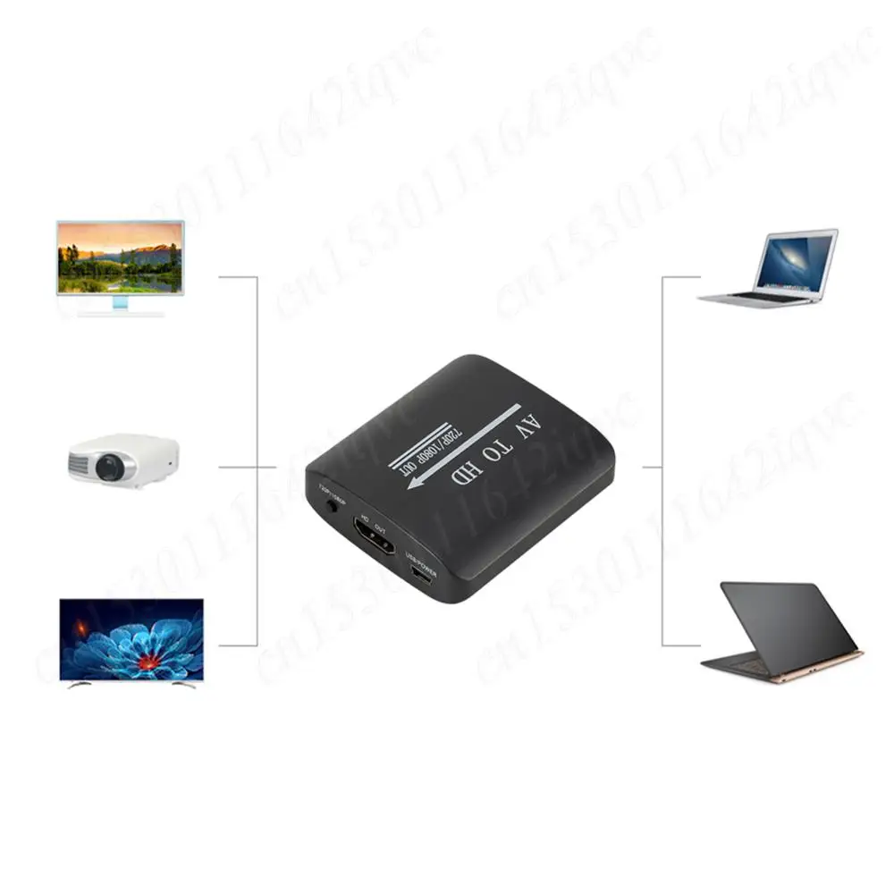 1080P HD AV-совместимый преобразователь HDMI с USB-кабелем Конвертер видеоприставки
