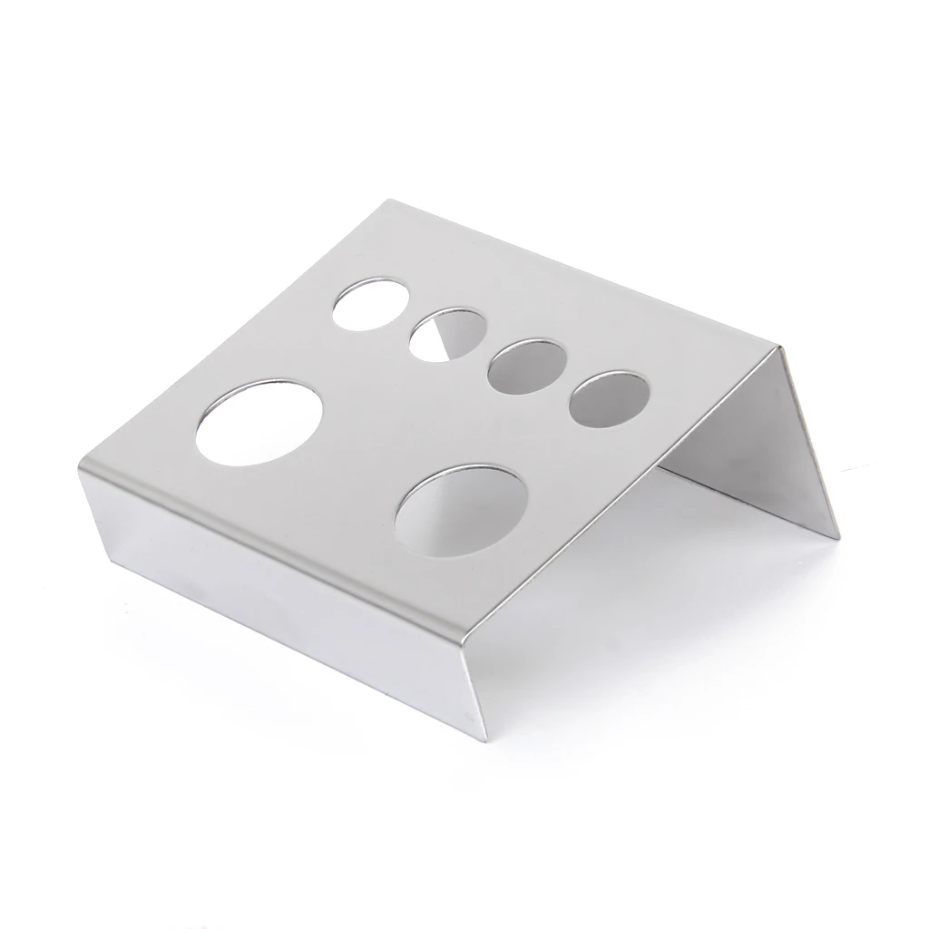 

6 Holes Stainless Steel Small Tattoo Ink Cup Pigment Stand Holder Silver