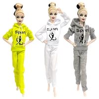 nk official 3 set running outfit sports wear yoga gym suit fashion clothes for barbie doll dollhouse accessories diy toys