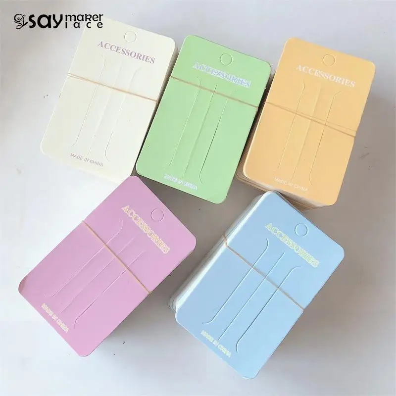 3 Pores Hair Clip Card For Necklaces Bracelets Earrings Cardboard Packaging