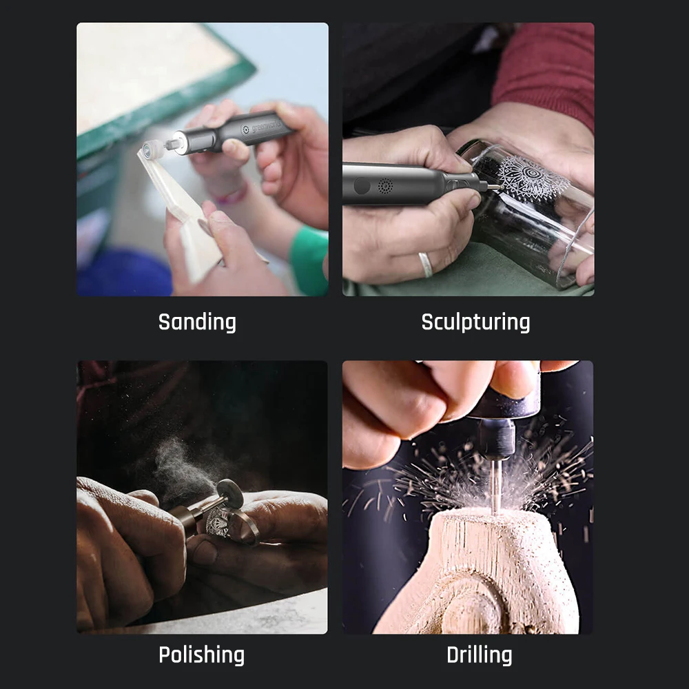 Мини-шлифовальный станок Greenworks 8 в 52 шт. 80 Вт