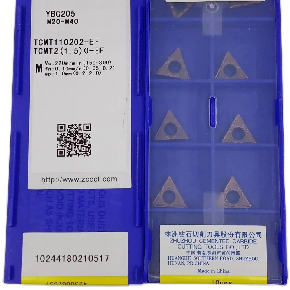 ZCC TCMT 110202 -EF YBG202 YBG205 Вставка для токарных инструментов обработки нержавеющей