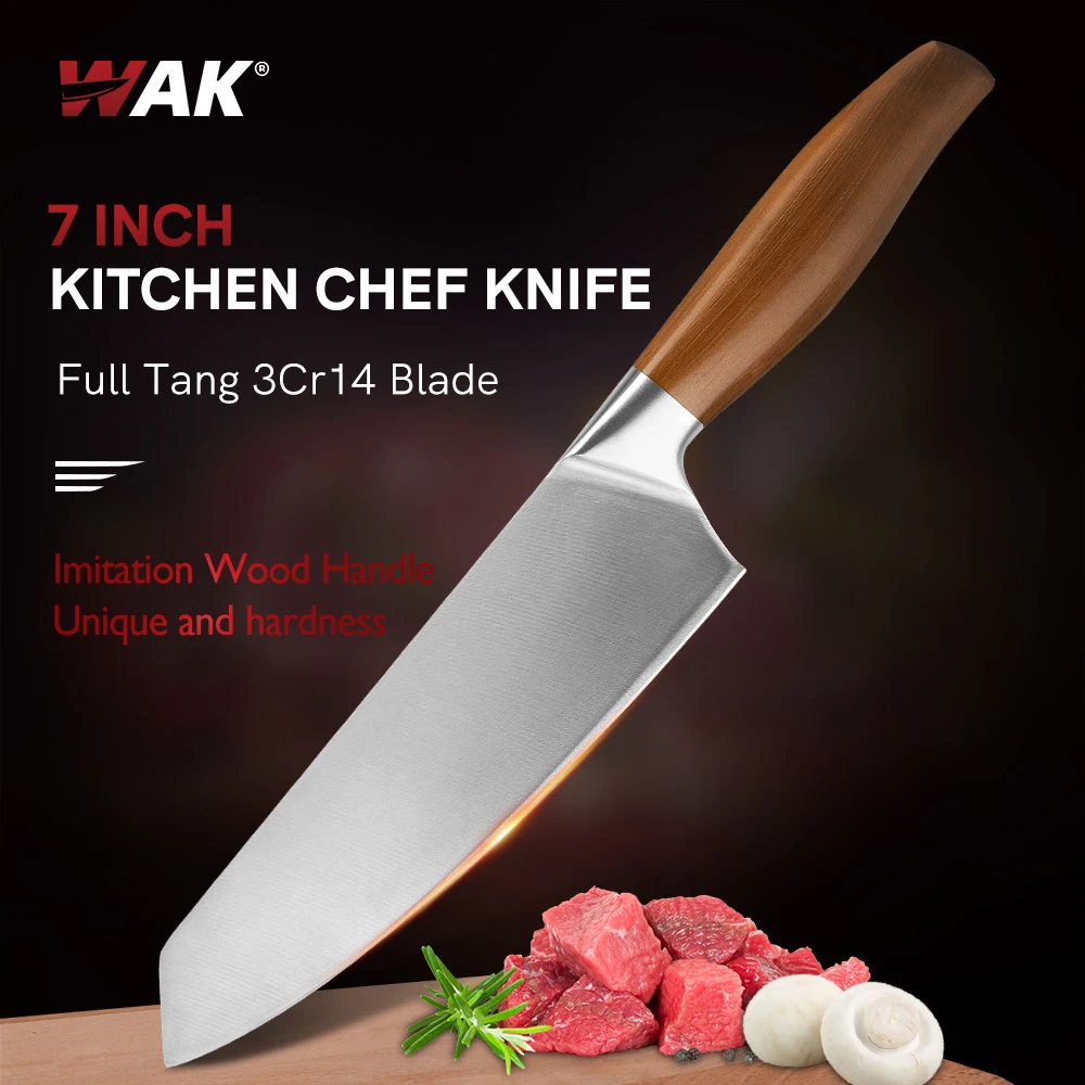 

WAK Stainless Steel Japanese Chef Knife Sharply Kitchen Vegetable Meat Fish Knives 430 Hollow Handle Kitchen Knife