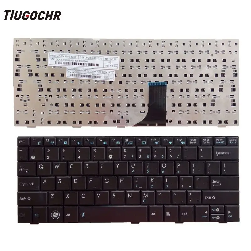 

New English Keyboard For ASUS Eee PC 1001HA 1001PX 1001PXD 1005 1005HD 1005HA 1005PX 1008 1008HA Black US Layout