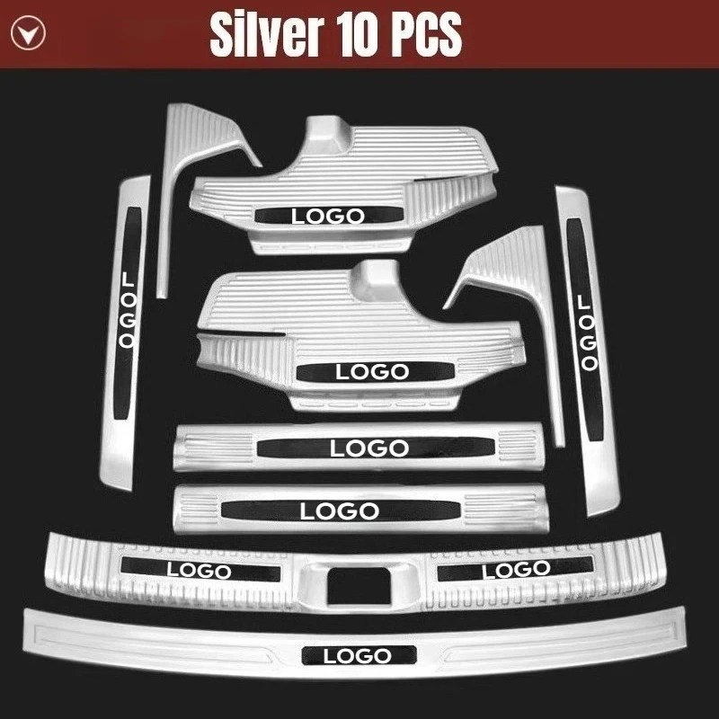 

Подходит для Toyota 2015-2019 Highlander внутри и снаружи, накладка на порог, защита от царапин, нержавеющая сталь