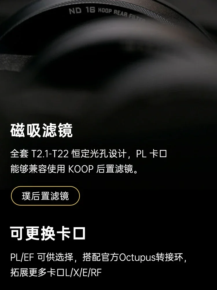 Полноразмерная пленка с фиксированным фокусом для объектива портом EF/PL