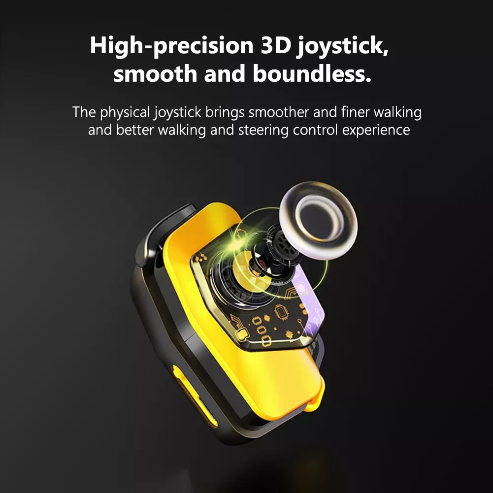 

NEW2023 Bluetooth- 5.0 Game Trigger 3 Finger 3D Joystick Type-C Rechargeable Phone Game Controller Accessories for PUBG Mobile