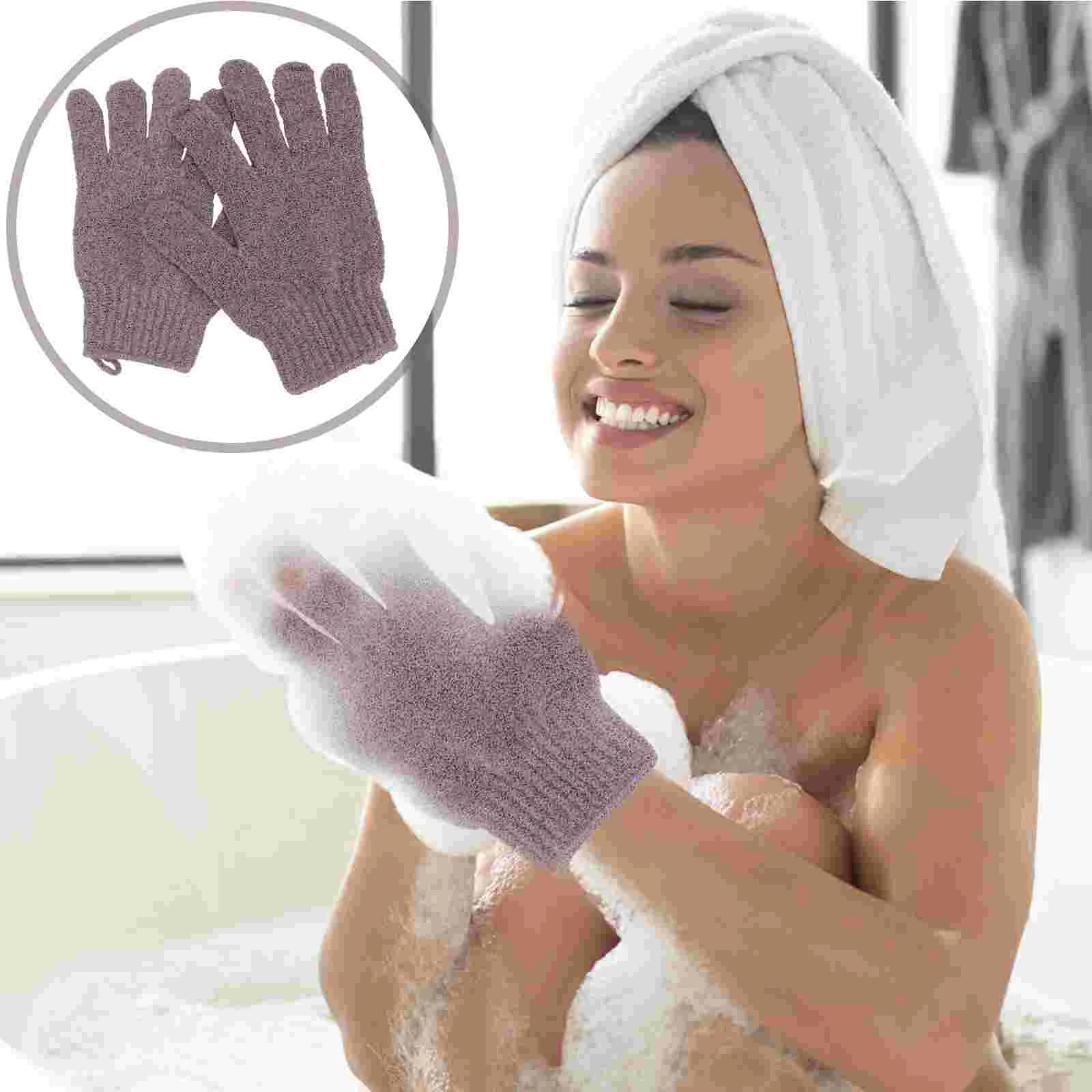

1 Pair Exfoliating Bath Body Scrub Dual- sided Exfoliating for Shower, Body Spa, ( Purple )