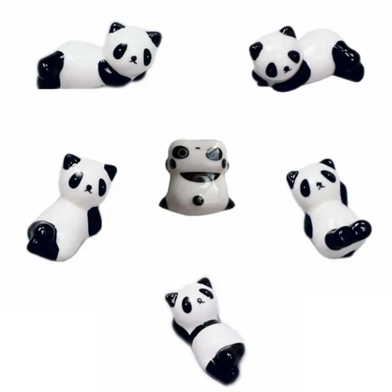 

Panda Panda Chopstick Rest Ceramic Chopsticks Care Home Table Decoration Spoon Bracket Kitchen Accessories Dinnerware Stand Cute