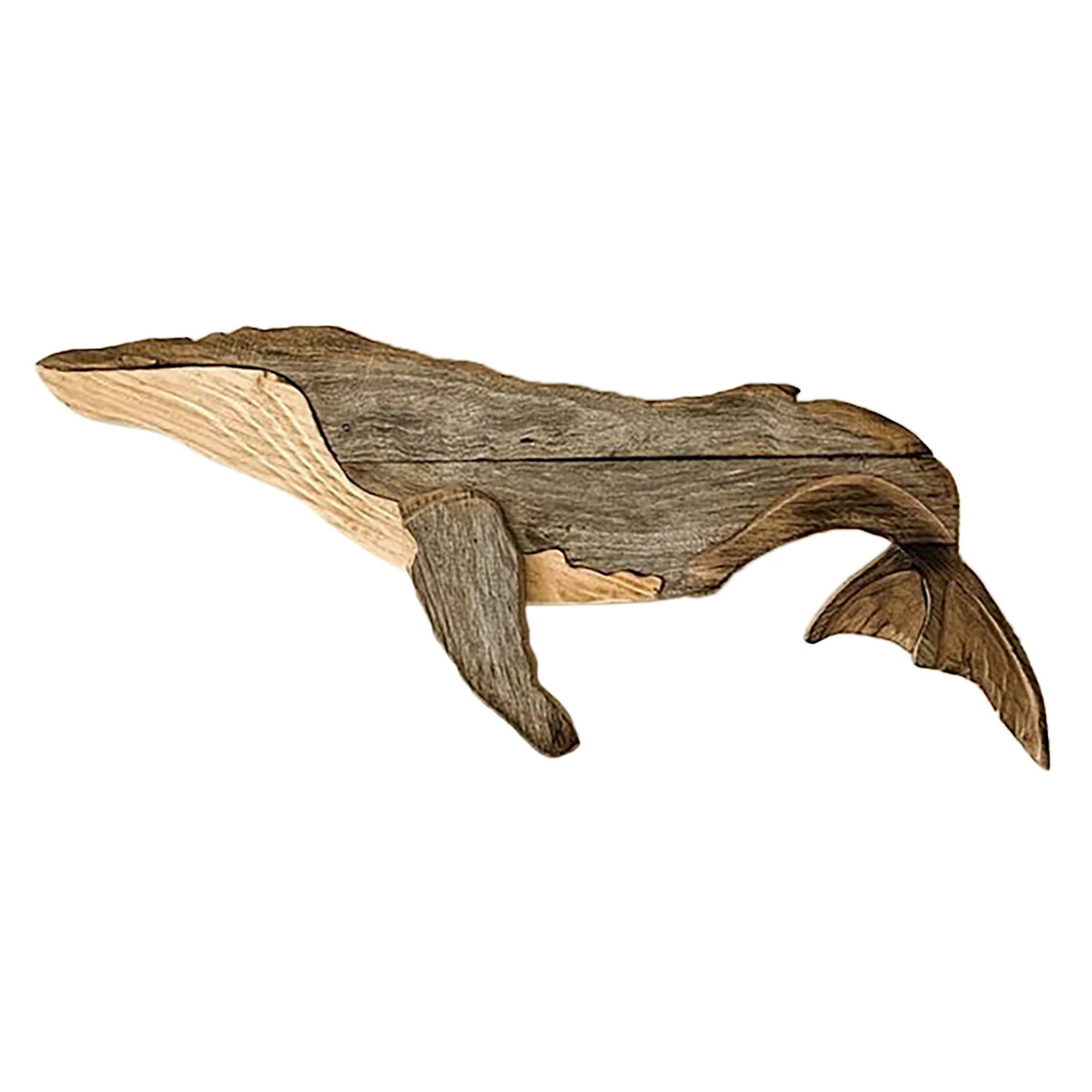 

Marine Elements Whale Home Wall Decor Wooden Wall Hanging Whale Ornaments for Living Room Bedroom Fishes Decorations