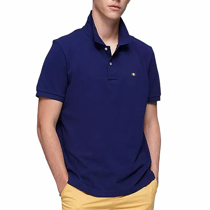 

100% Cotton High Quality Summer Brand Tops & Tees Mens Polos Shirts Short Sleeve Lapel T-Shirts Male Oversize Polos Homme XS-5XL