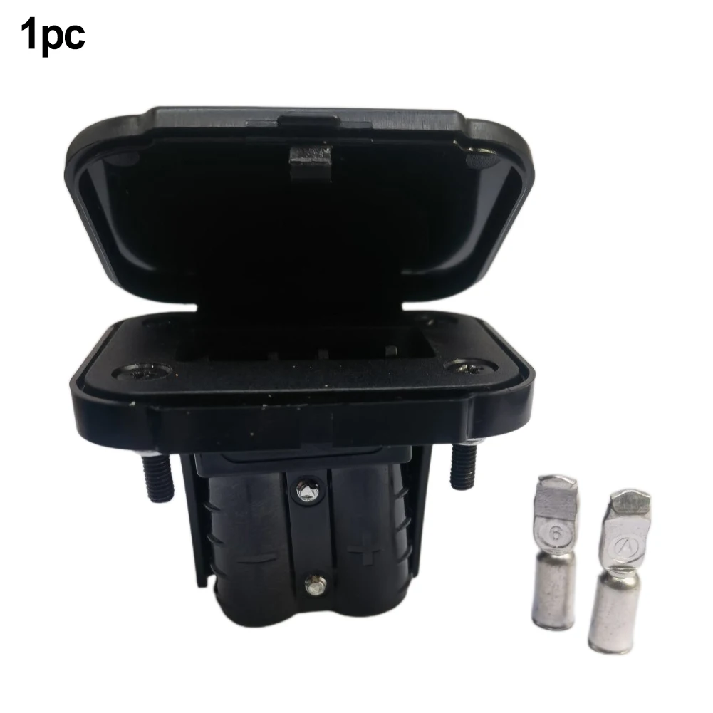 

For Caravan Plug Panel Connector Bracket 50A Black Embedded Bracket Plastic Plug Connector Socket Panel Bracket
