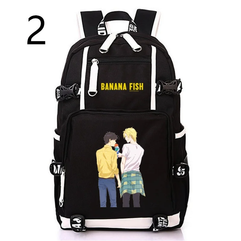 

Hot Japan Anime BANANA FISH Canvas Back Pack Cosplay School Bags Laptop Backpack Unisex Travel Backpack Women Shoulder Bags
