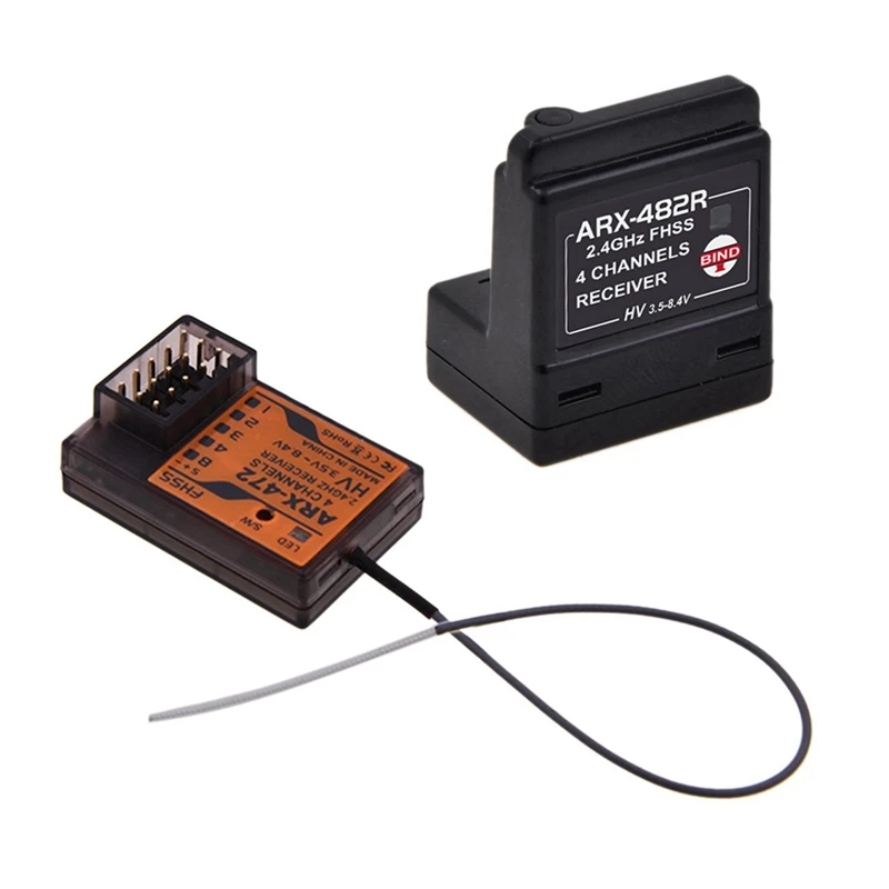 

2PCS Compatible Sanwa FH3 FH4 4 Channel Surface Receiver, ARX-472 & ARX-482R