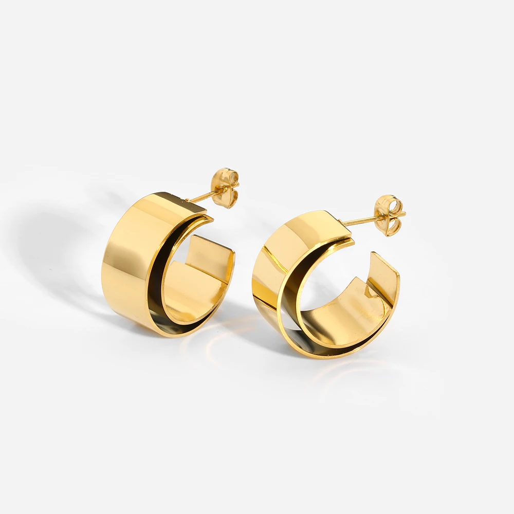 

2022 New 316L Stainless Steel CC Hoop Earrings Women Titanium Steel Women Hoop Earrings Women Jewelry Waterproof