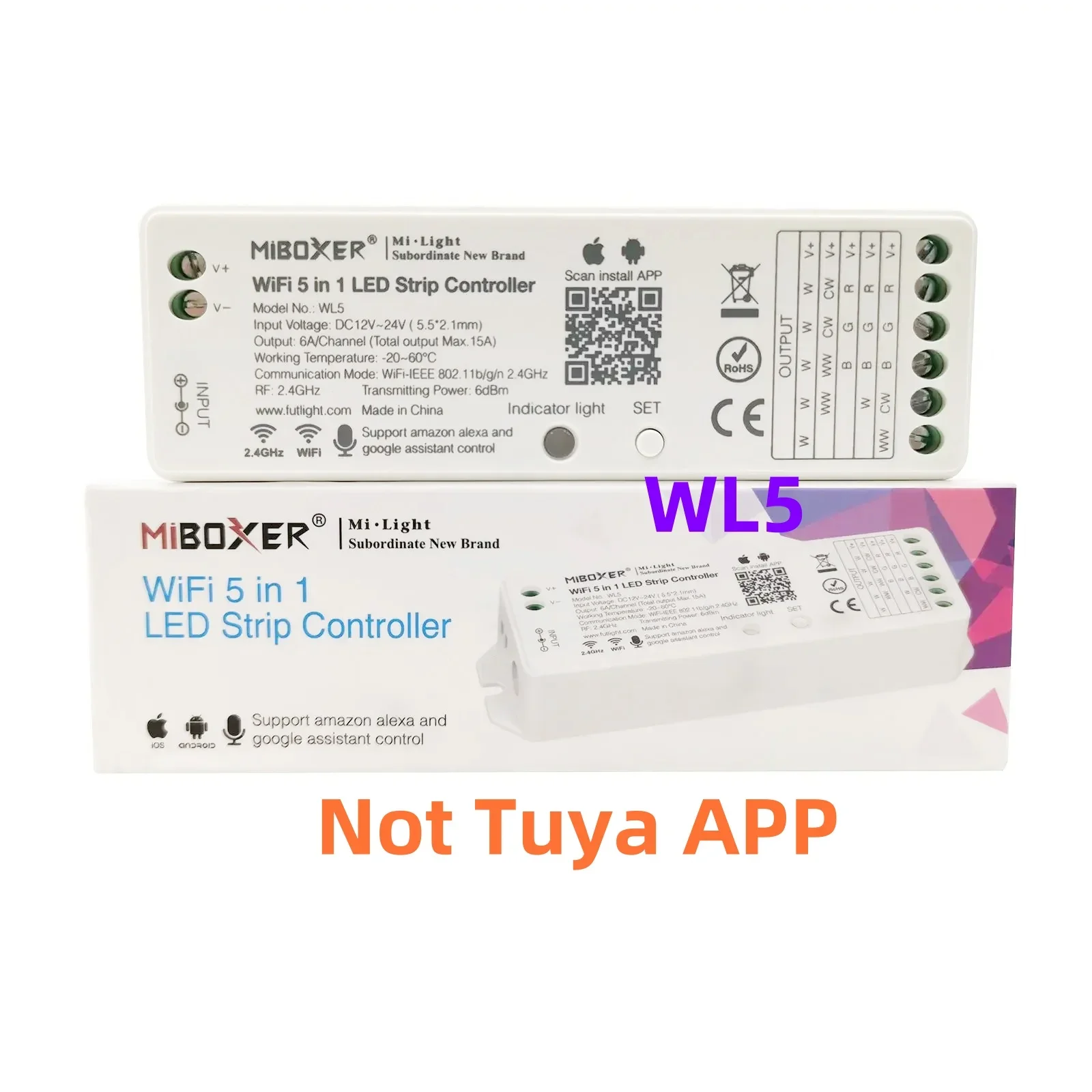 

Miboxer WL5 Wi-Fi RGB-контроллер для светодиодной ленты