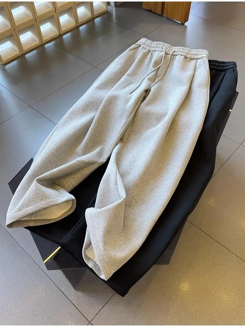 Logging 2.0 Version High-Grade Quali. Three-Dimensional Machete Cutting Heavy Thick Polar Fleece Wide-Leg Straight Casual P...