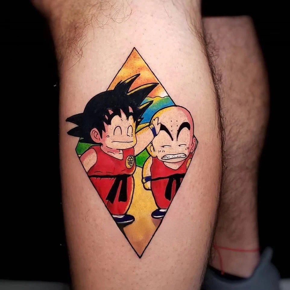 

Anime Temporary Tattoo Cartoon Kuririn Waterproof Tatoo Durable Body Art Leg Arm Fake Tatto Sticker for Women Man Kid