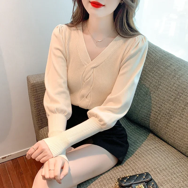 2024 утолщенный свитер с воротником-поло верхняя одежда вязаный базовый слой