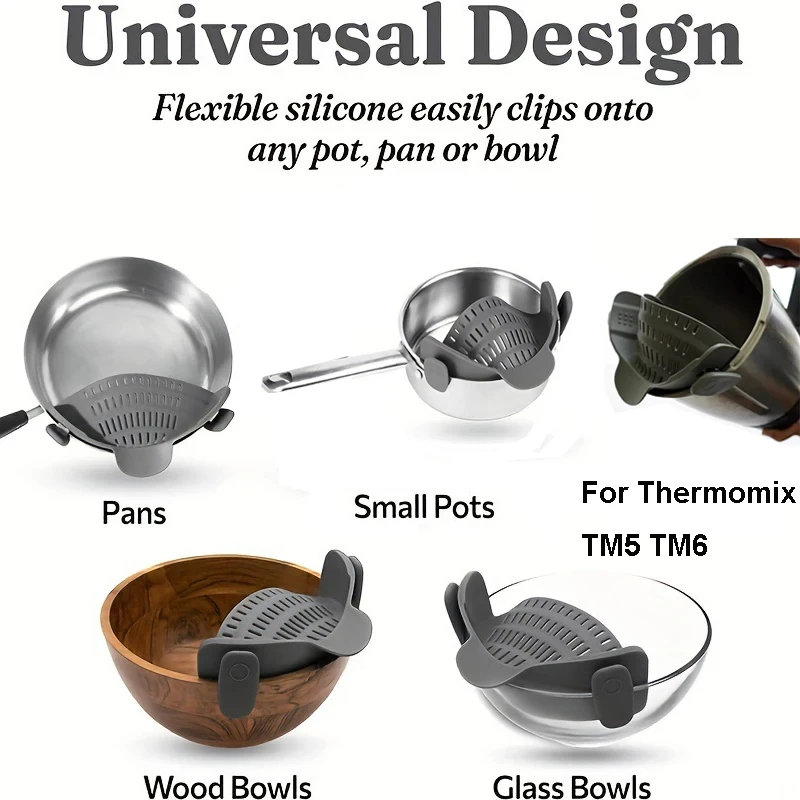 Силиконовое ситечко сковорода сливная стойка воронка для чаши риса макарон
