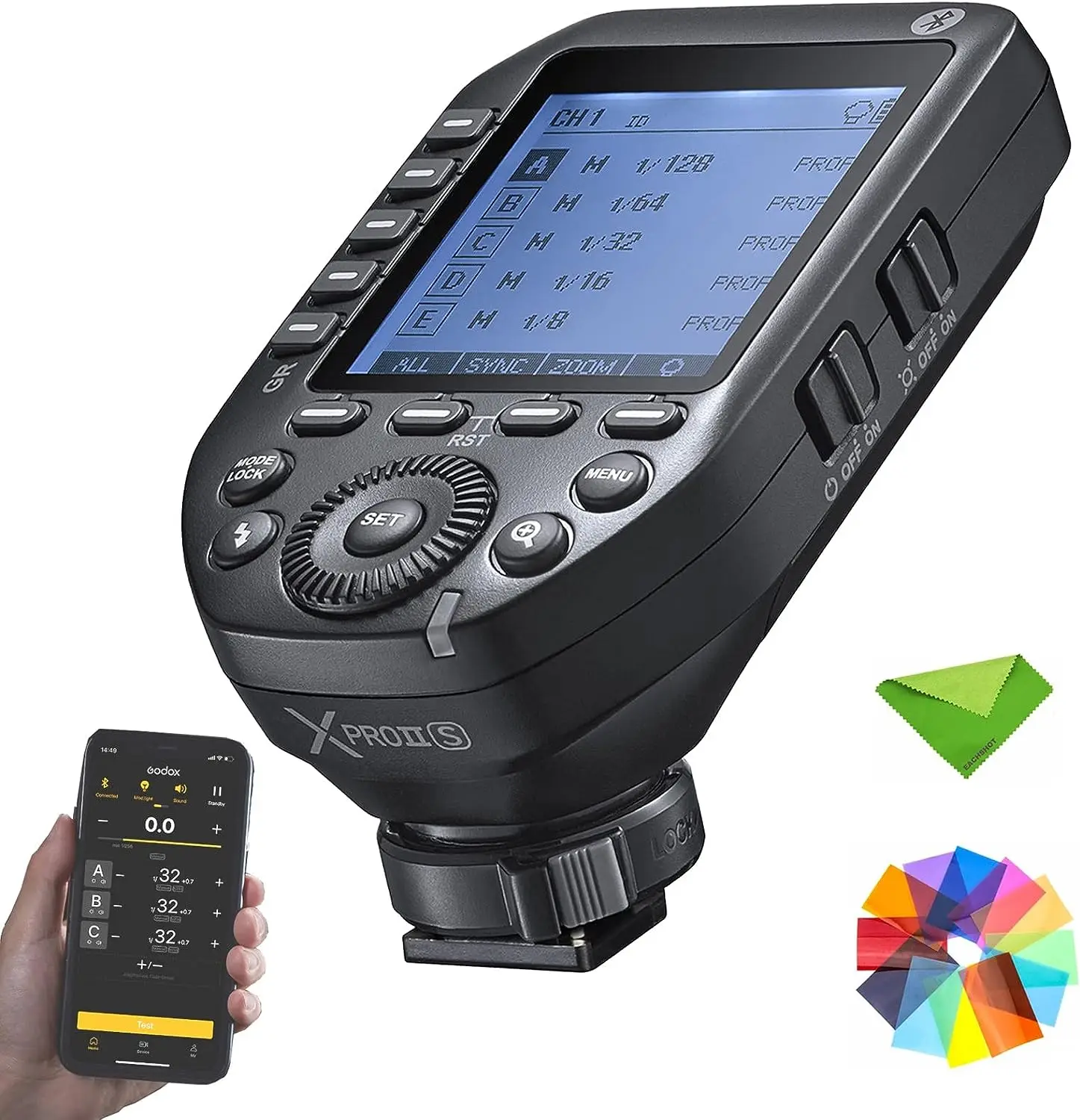 

Беспроводной триггер вспышки Godox Xpro II TTL 1/8000s HSS TTL-преобразователь-ручной функциональный большой экран для Canon Nikon Sony Olympus Penta