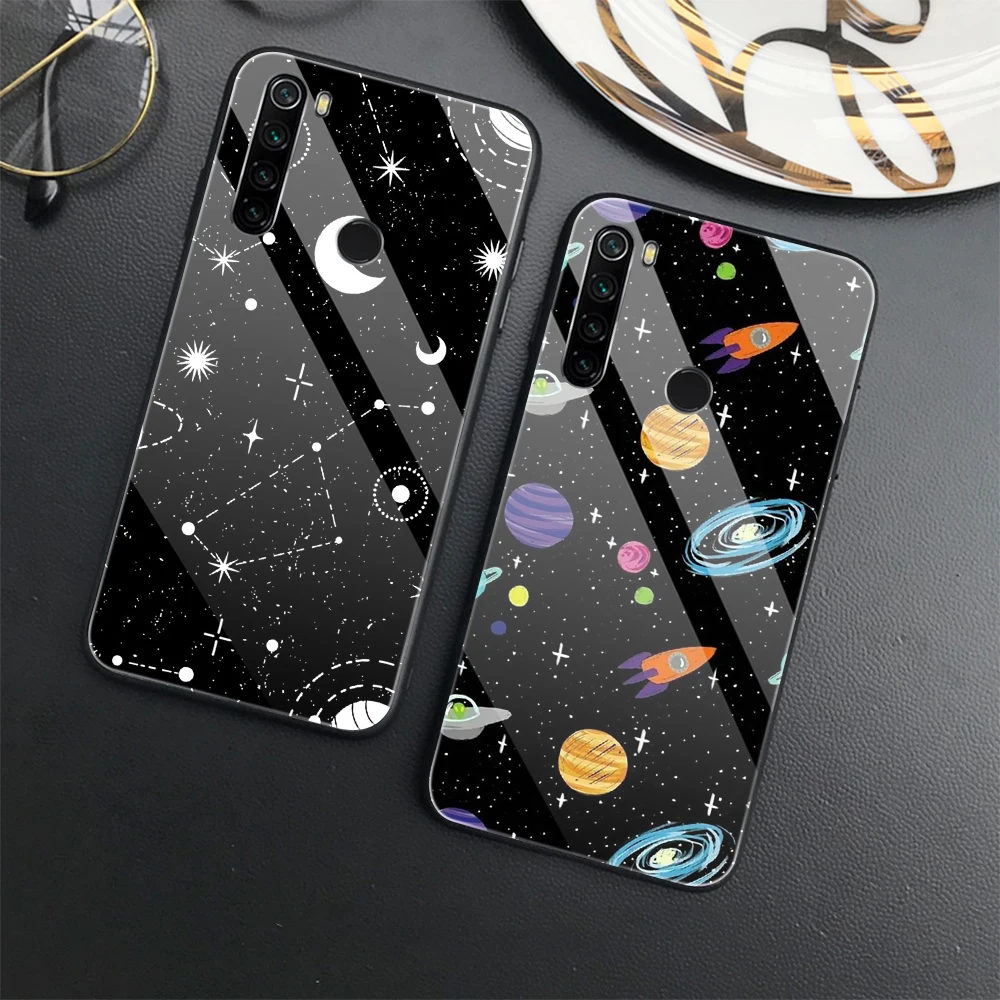 

Cosmic Planets Phone Case for Redmi Note 11 11S 5G 7 8 9 10 Pro Max 9S 6A 7A 8A 8T 9A 9C 9T Tempered Glass Cover Cosmic Planets