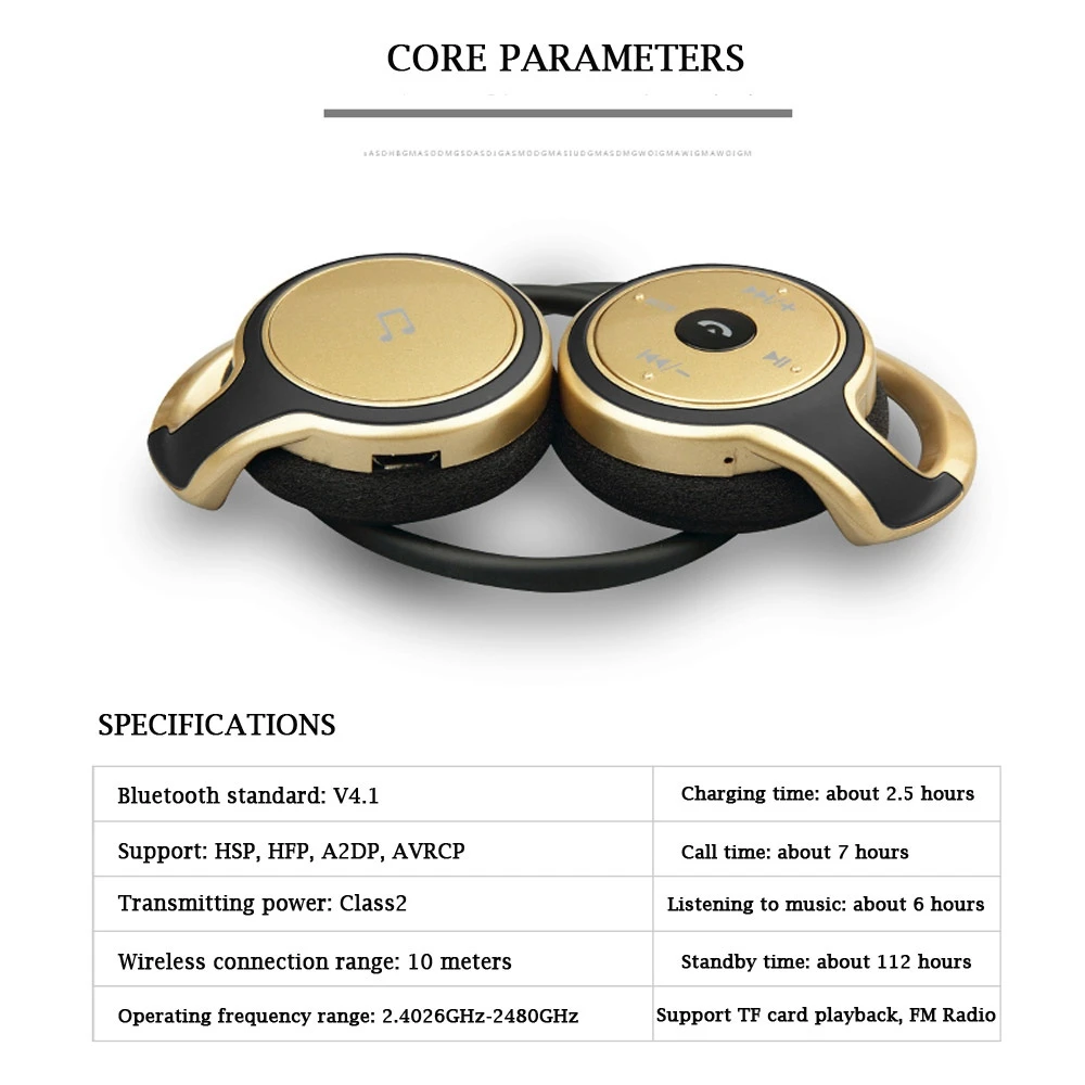 Suicen AX-698 Спортивные наушники Bluetooth Поддержка 32G TF-карты FM-радио Портативные