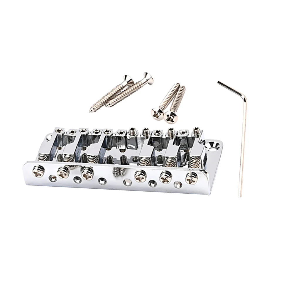 

1Set Electric Guitar Bridge Saddle 6 Strings Guitar Saddle Bridge for Guitar Silver